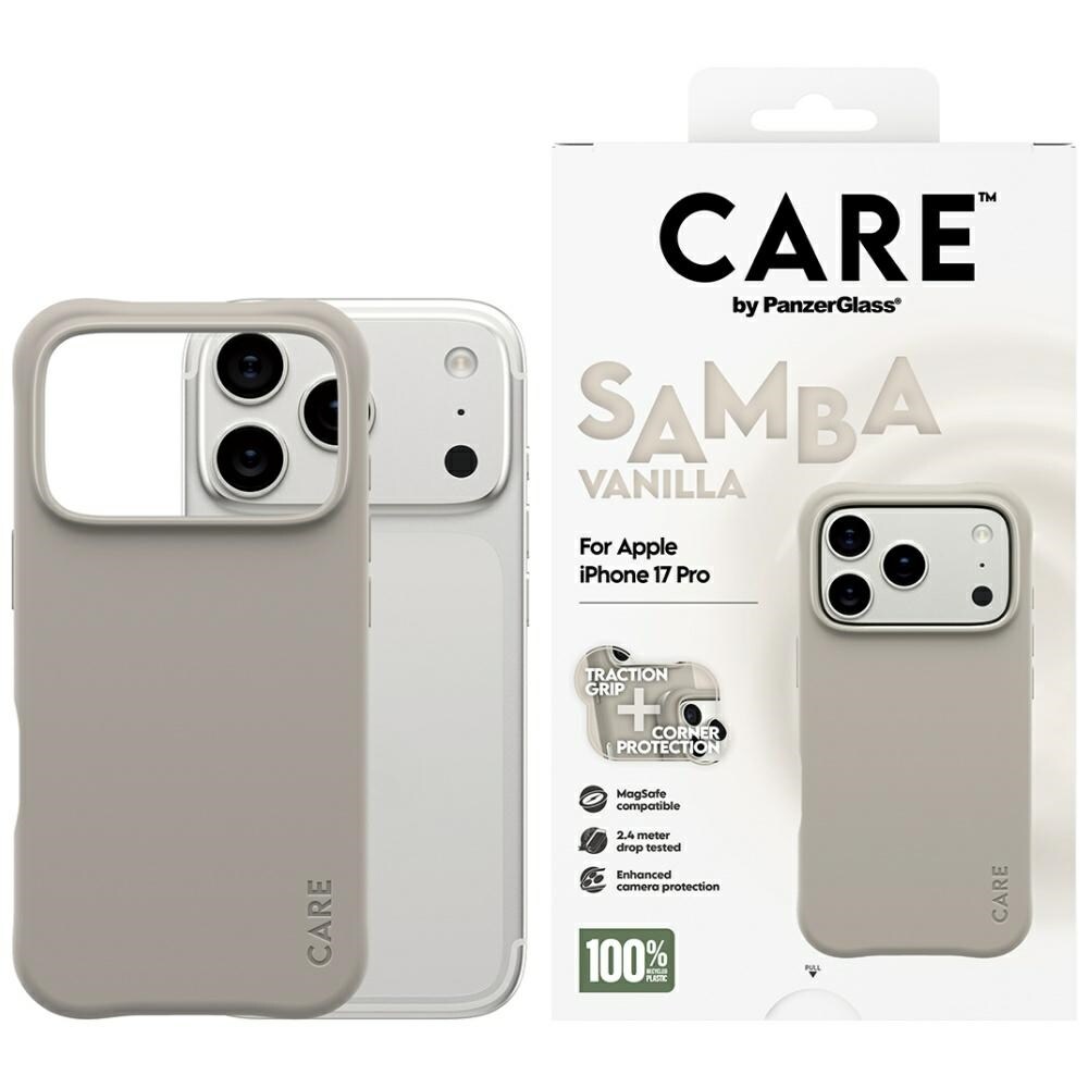 CARE by PanzerGlass Moderigtigt Samba MagSafe-etui til iPhone 17 Pro - grå