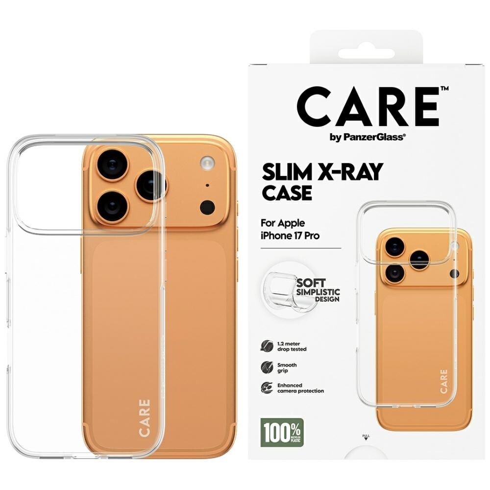 CARE by PanzerGlass Moderigtigt X-Ray Soft Basic-etui til iPhone 17 Pro - Transparent