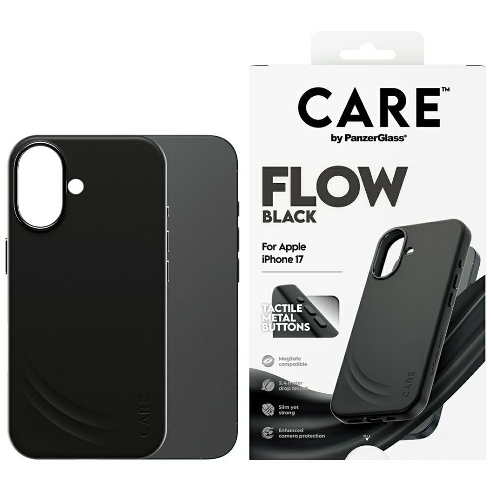 CARE by PanzerGlass Feature FLOW MagSafe-etui til iPhone 17 - Sort