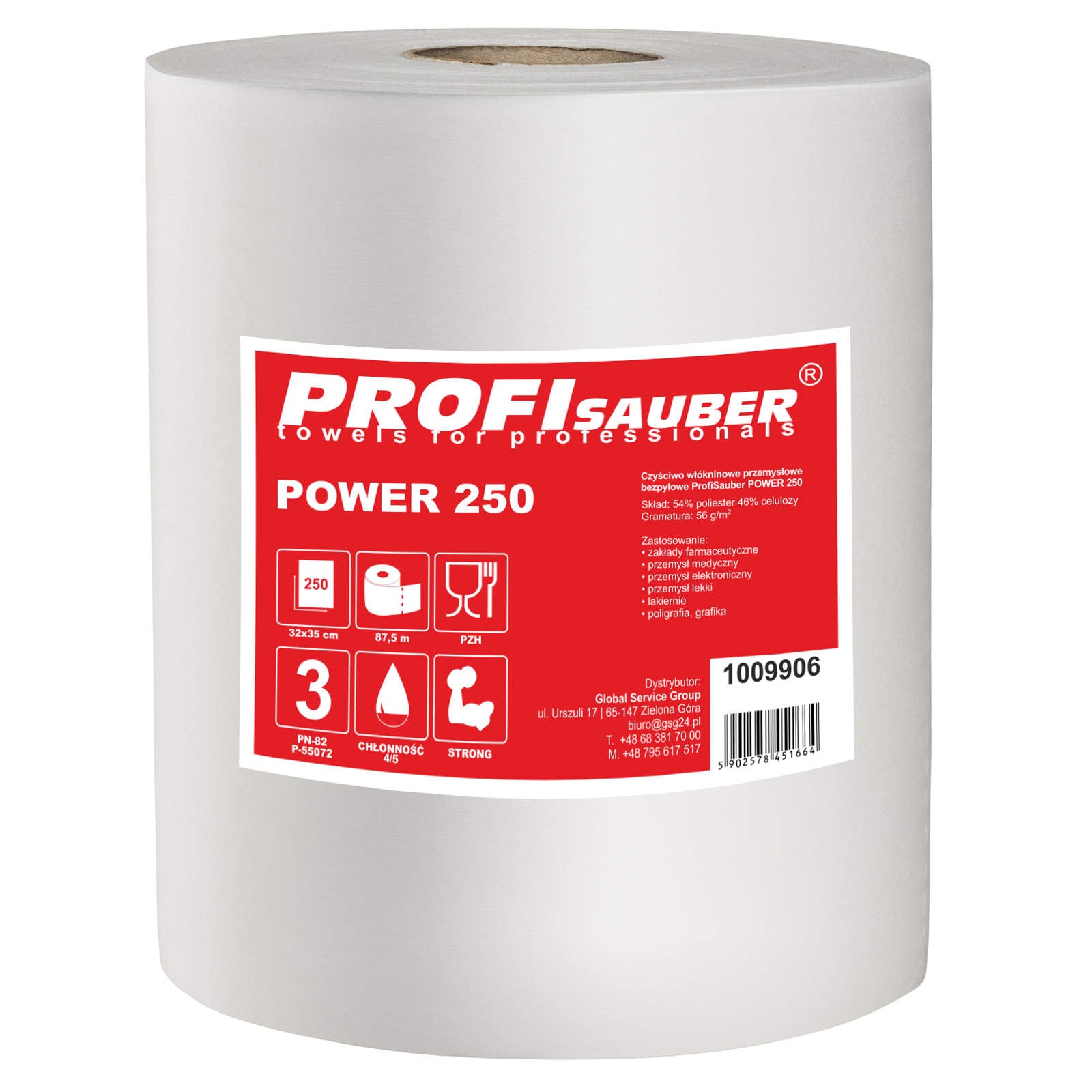 Absorberende nonwoven industrirengøringsklud ProfiSauber POWER 250