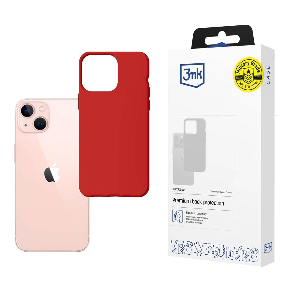 Etui til iPhone 14 fra 3mk Matt Case-serien - rød