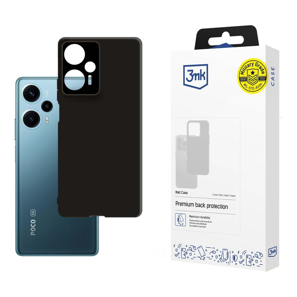 3mk Mat etui til Poco F5 - sort