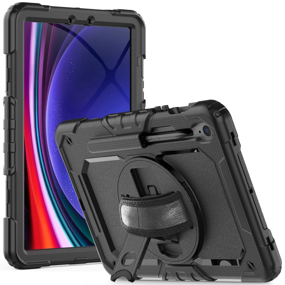 Tech-Protect Solid360-etui til Samsung Galaxy Tab S9 FE 10.9" X510 / X516B - Sort
