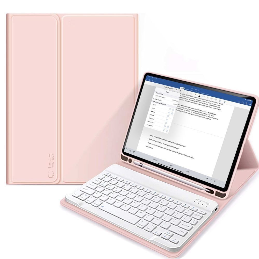 Tech-Protect SC Pen + Keyboard-etui med tastatur til iPad 10,9" 2022 - Pink