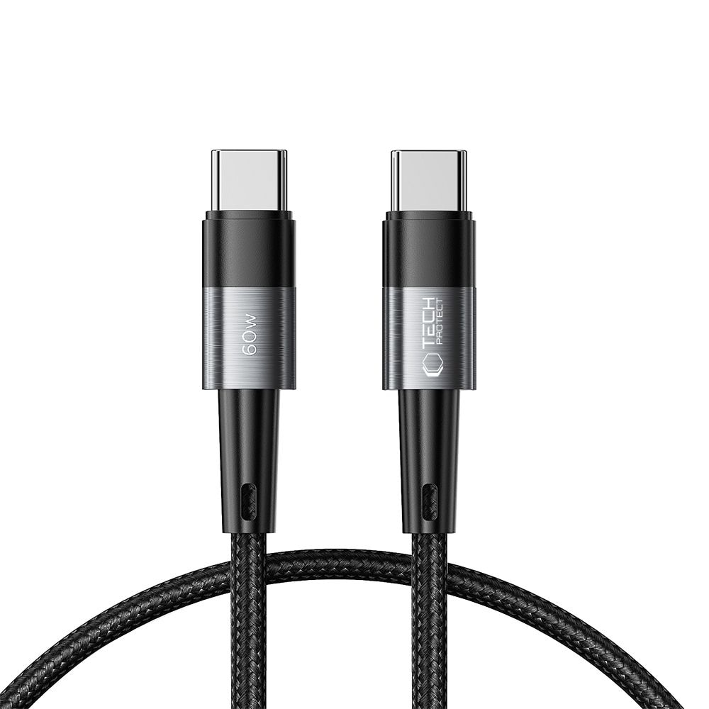 Tech-Protect UltraBoost USB-C / USB-C PD-kabel 60W 3A 0,25 m - grå