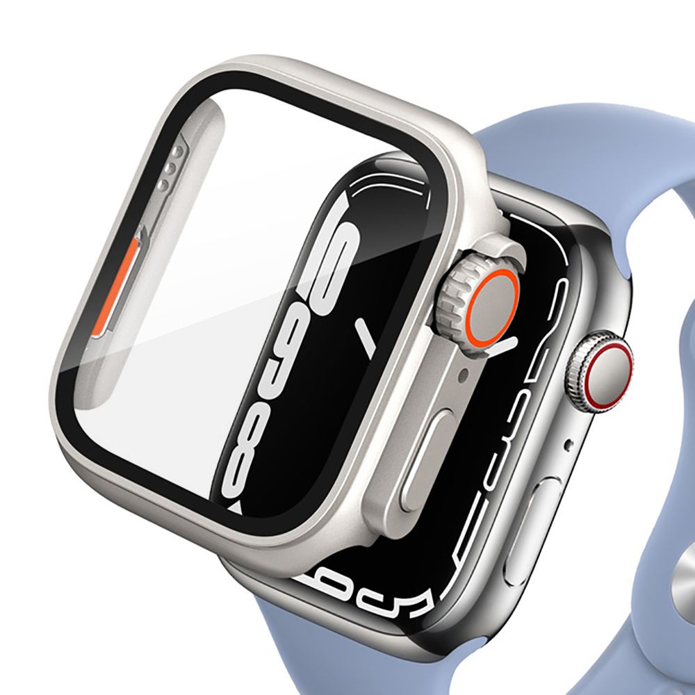 Tech-Protect Defense360-etui til Apple Watch 7 / 8 / 9 (45 mm) - titanium orange