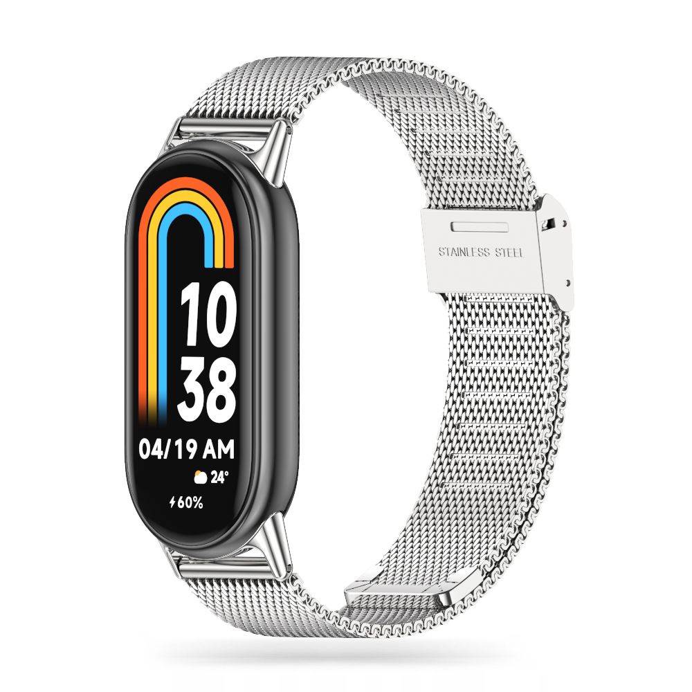 Tech-Protect MilaneseBand-rem til Xiaomi Smart Band 8 / 8 NFC - Sølv