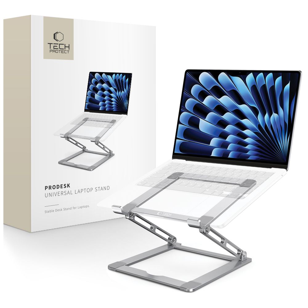 Tech-Protect ULS400 universelt foldbart stativ til bærbare computere op til 17" - grå