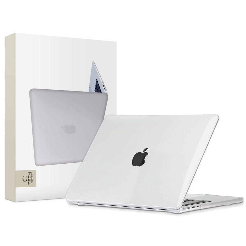Tech-Protect SmartShell-etui til MacBook Air 13" M2 / M3 / 2022-2024 - Transparent
