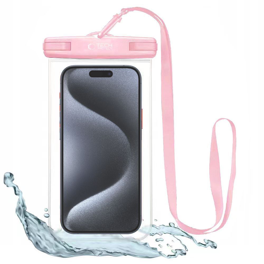 Tech-Protect Waterproof Case UWC7 vandtæt til enheder op til 6,9" - pink