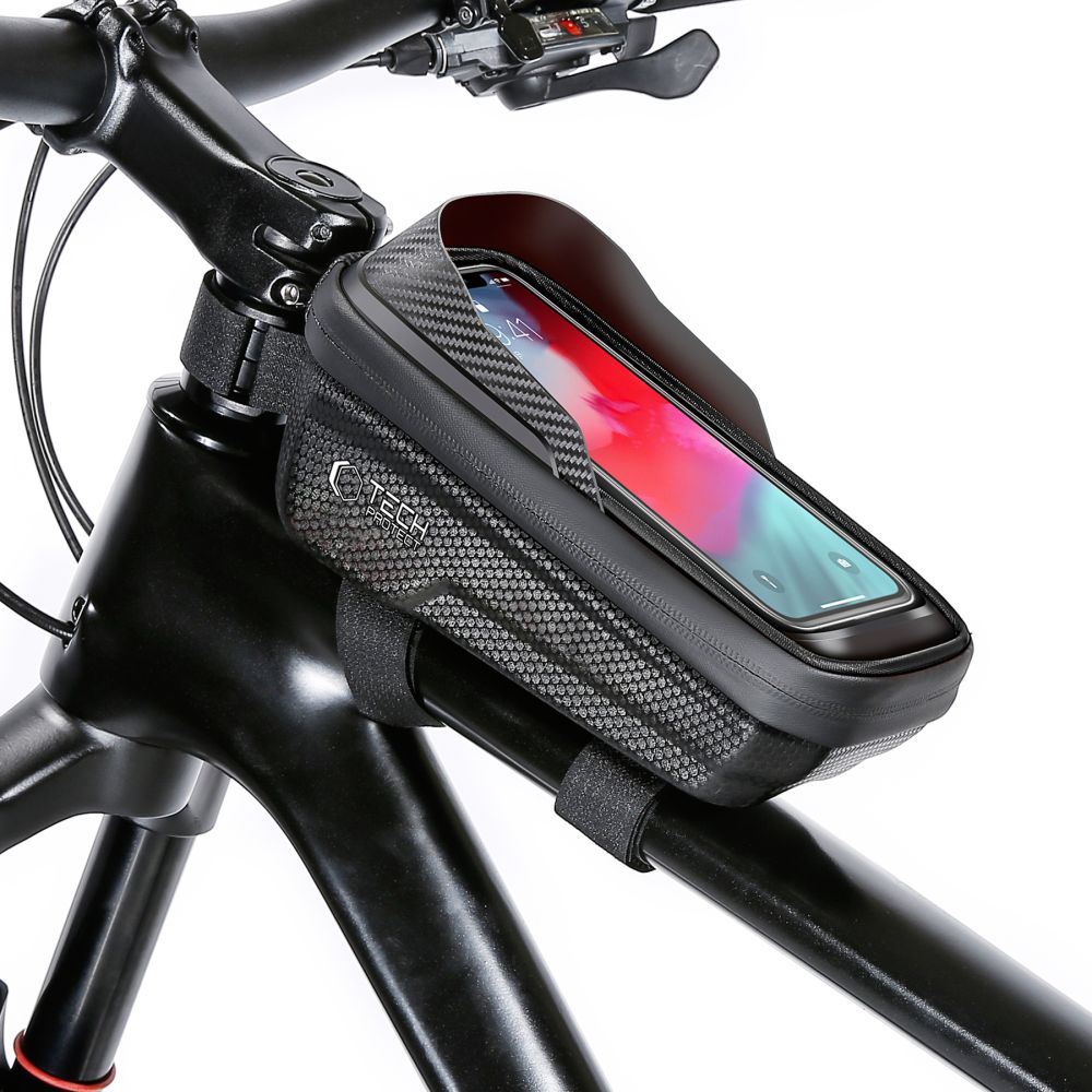 Tech-Protect V2 cykeltaske med plads til telefon 1l - sort