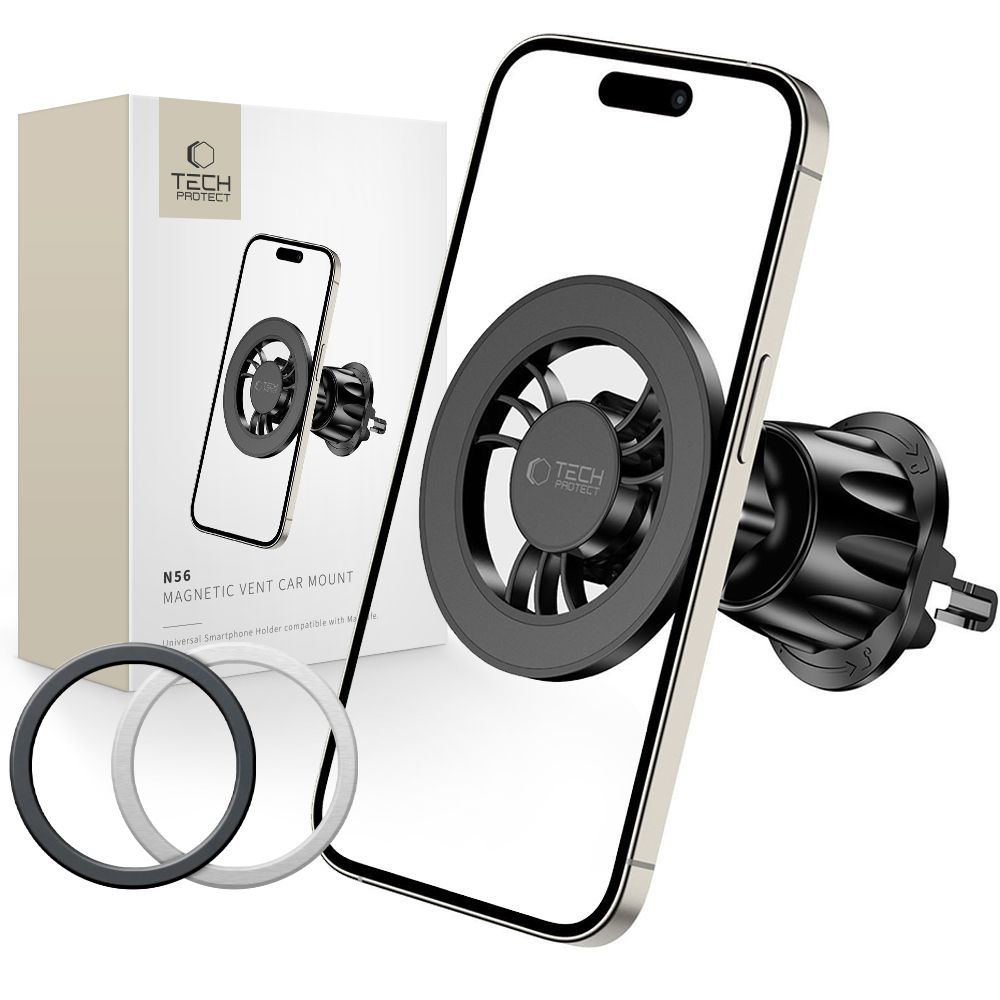 Tech-Protect N56 magnetisk biltelefonholder med MagSafe til udluftning - sort