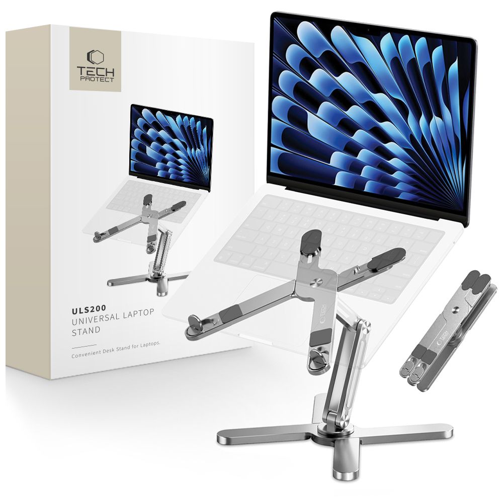 Tech-Protect ULS200 universalstativ til bærbare computere op til 16" - sølv