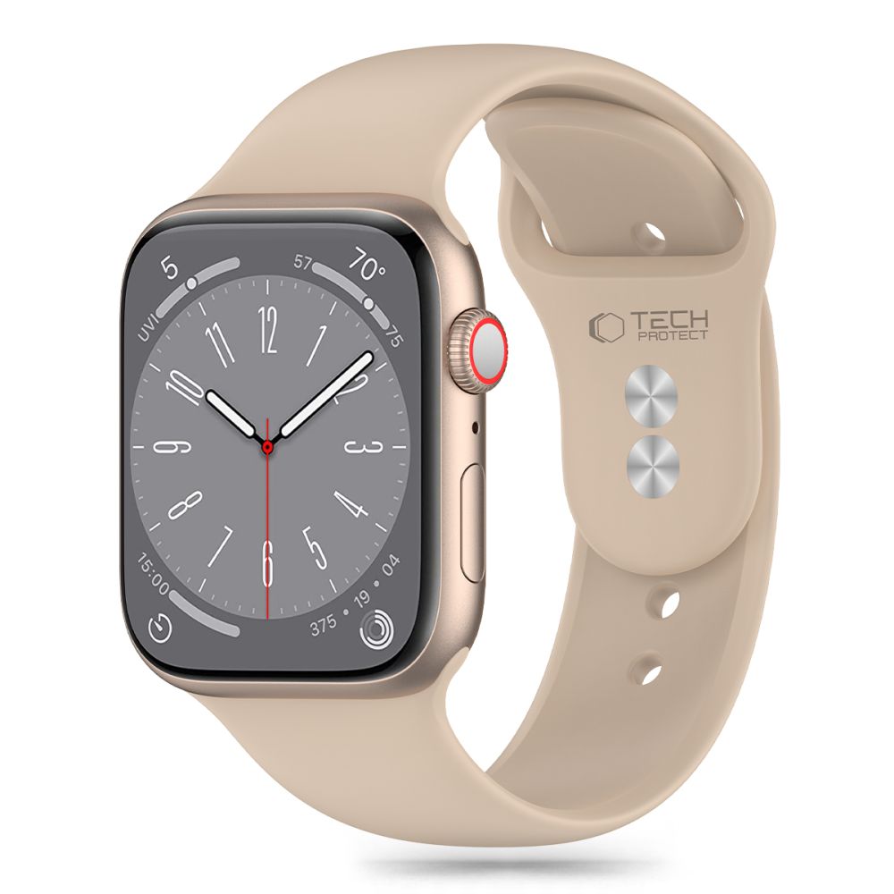 Tech-Protect silikonrem til Apple Watch 4/5/6/7/8/9/SE / Ultra 1/2 (42/44/45/49 mm) - Brun