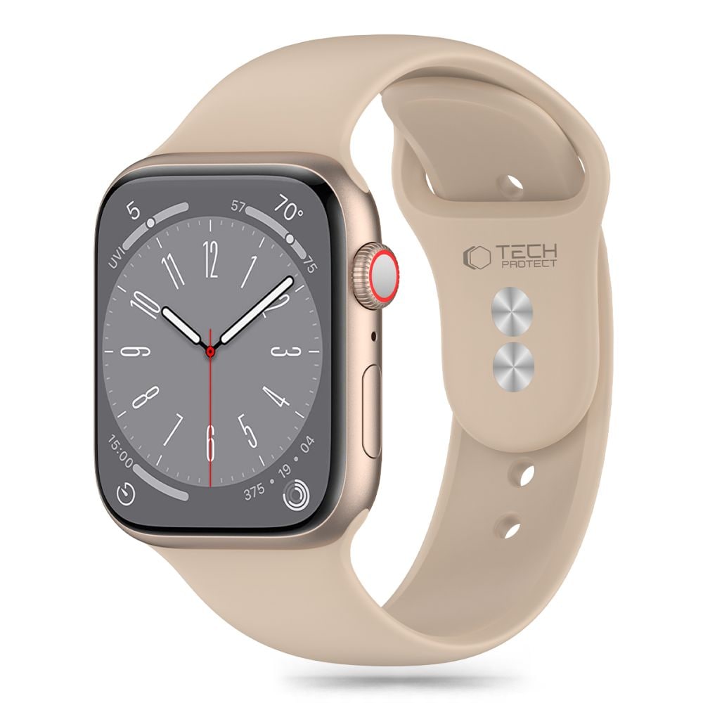 Tech-Protect silikonerem til Apple Watch 4 / 5 / 6 / 7 / 8 / 9 / SE (38 / 40 / 41 mm) - Brun