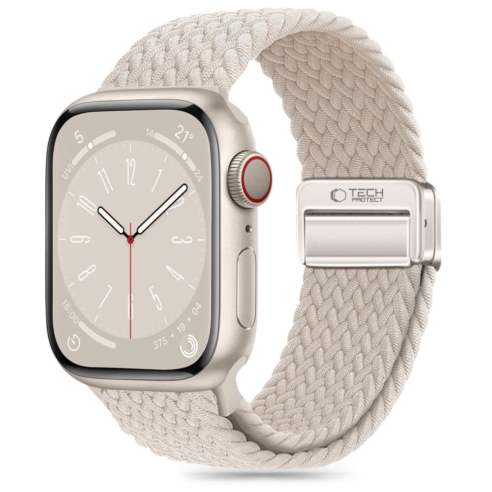 Tech-Protect Nylonmag-rem til Apple Watch 4 / 5 / 6 / 7 / 8 / 9 / SE (38 / 40 / 41 mm) - Beige
