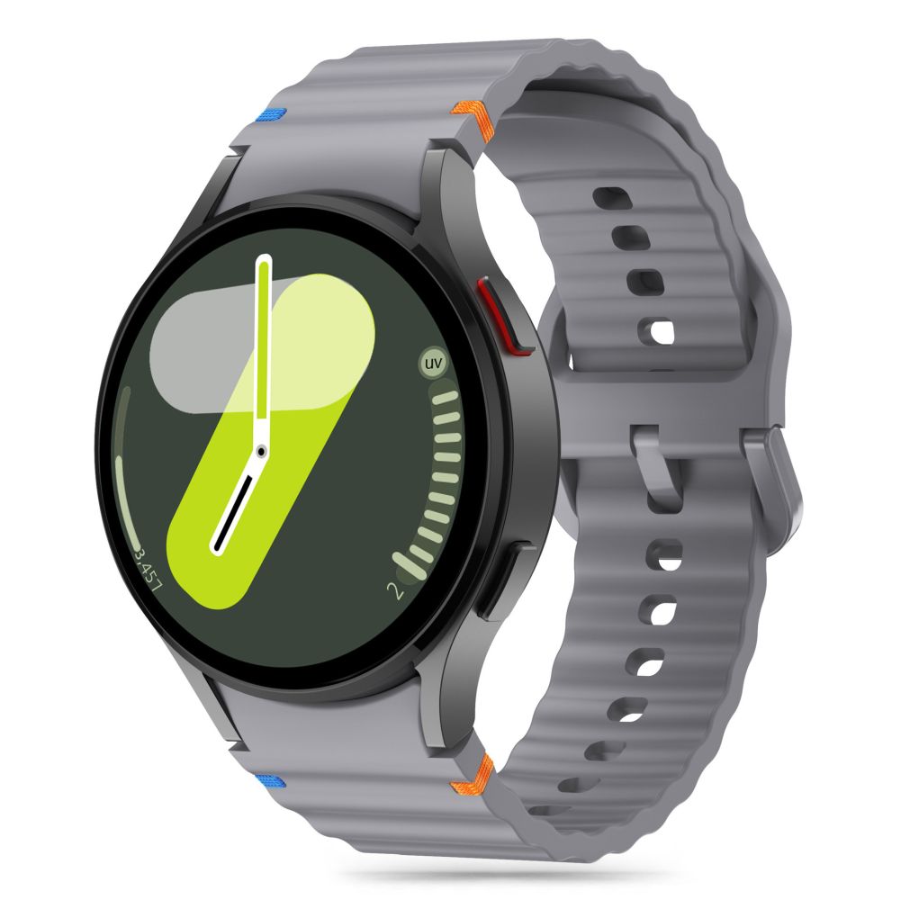 Tech-Protect silikone sportsrem til Samsung Galaxy Watch 4 / 5 / 5 Pro / 6 / 7 / FE - Grå