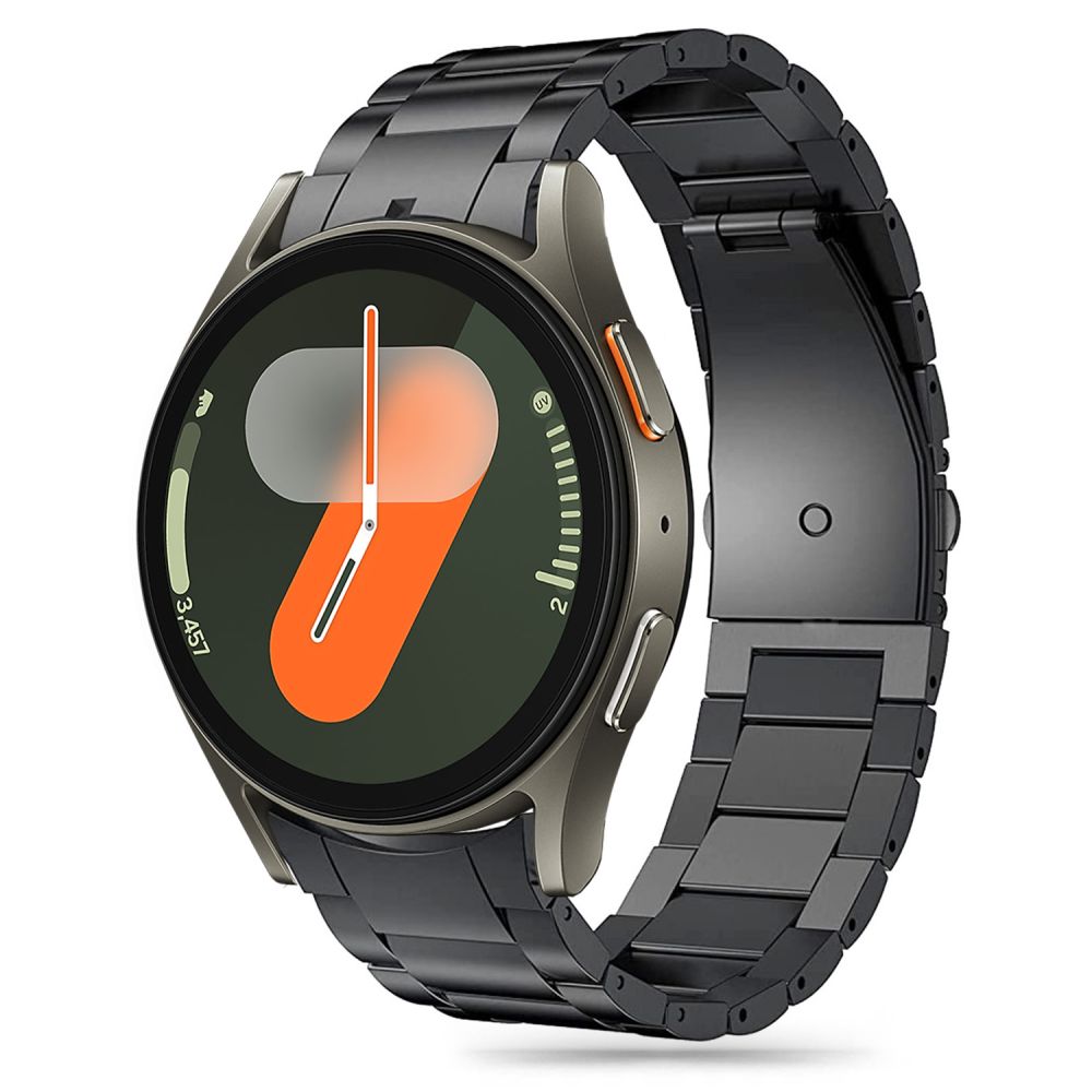Tech-Protect rustfri rem til Samsung Galaxy Watch 4 / 5 / 5 Pro / 6 / 7 / FE - Sort