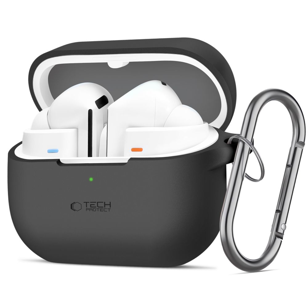 Tech-Protect Silicone Hook Case til Samsung Galaxy Buds 3 / 3 Pro - Sort