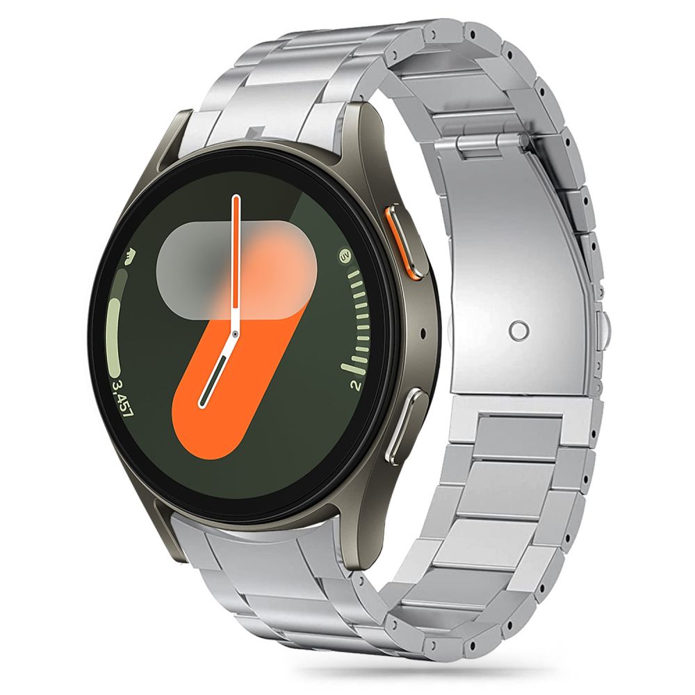 Tech-Protect rustfri rem til Samsung Galaxy Watch 4 / 5 / 5 Pro / 6 / 7 / FE - Sølv