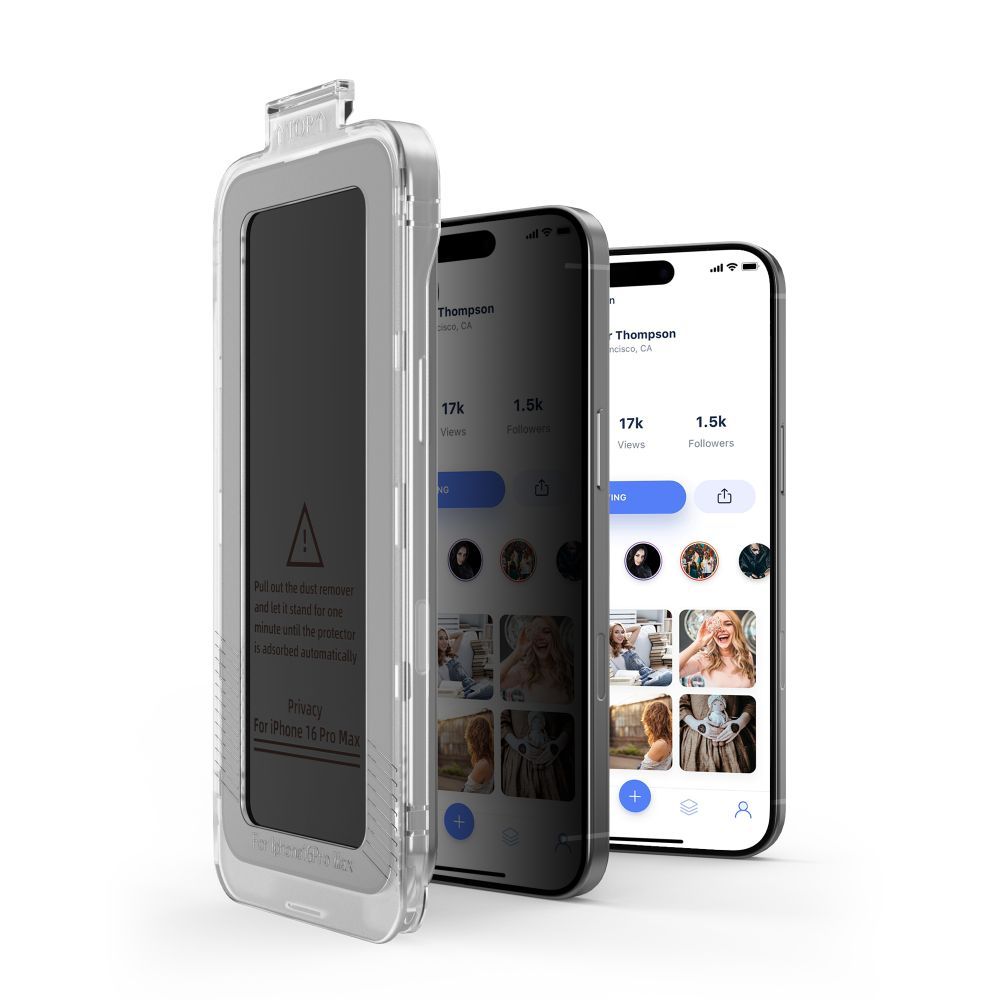 Tech-Protect Quick Set Spy+ Privacy Glass 2-pak til iPhone 14 Pro