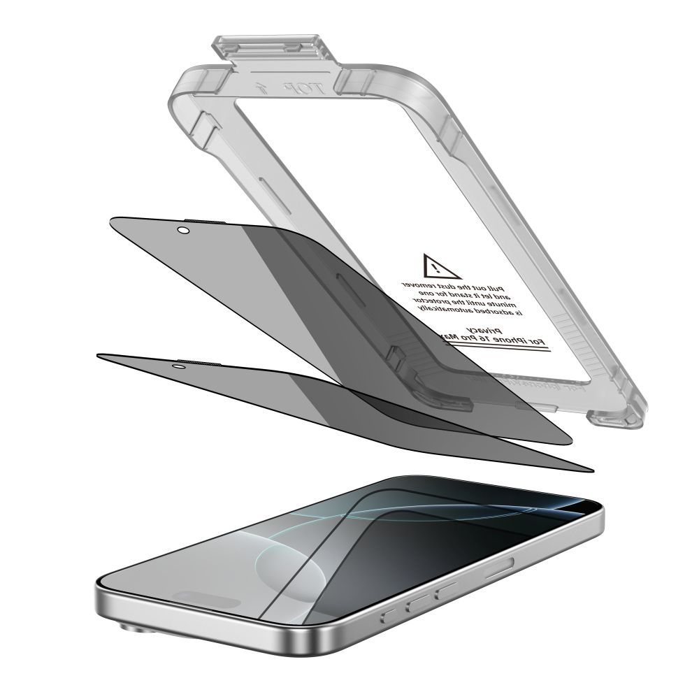 Tech-Protect Quick Set Spy+ Privacy Glass 2-pak til iPhone 16 Pro