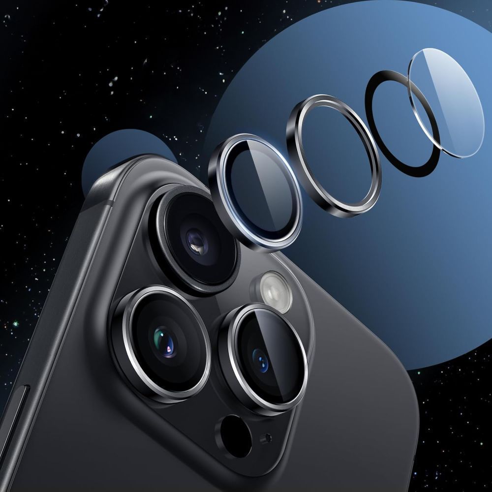 Tech-Protect Camring Fit+ kameraovertræk til iPhone 14/15/16/17 Pro/Max - Klar