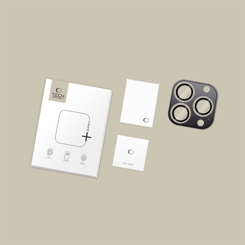 Tech-Protect Camring Fit+ kameraovertræk til iPhone 14/15/16/17 Pro/Max - Klar