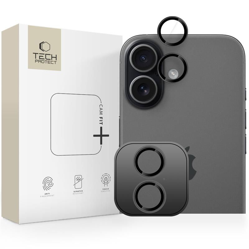 Tech-Protect Camring Fit+ kameraovertræk til iPhone 17 - Sort