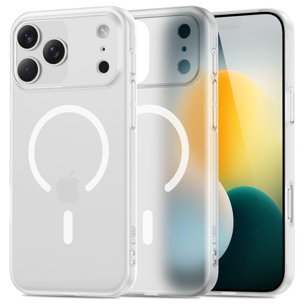 Tech-Protect MagSlim MagSafe-etui til iPhone 17 Pro - mat hvid