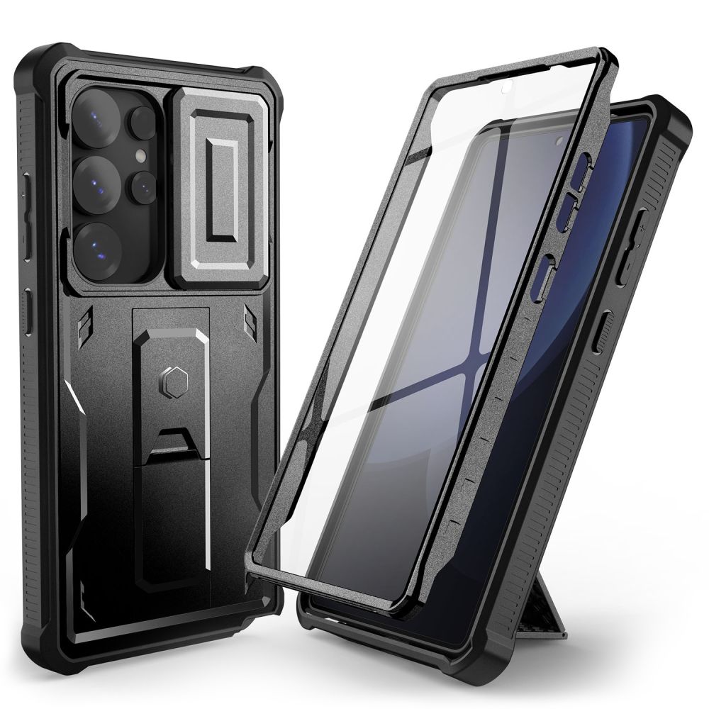 Tech-Protect Kevlar Cam+-etui til Samsung Galaxy S25 Ultra - Sort
