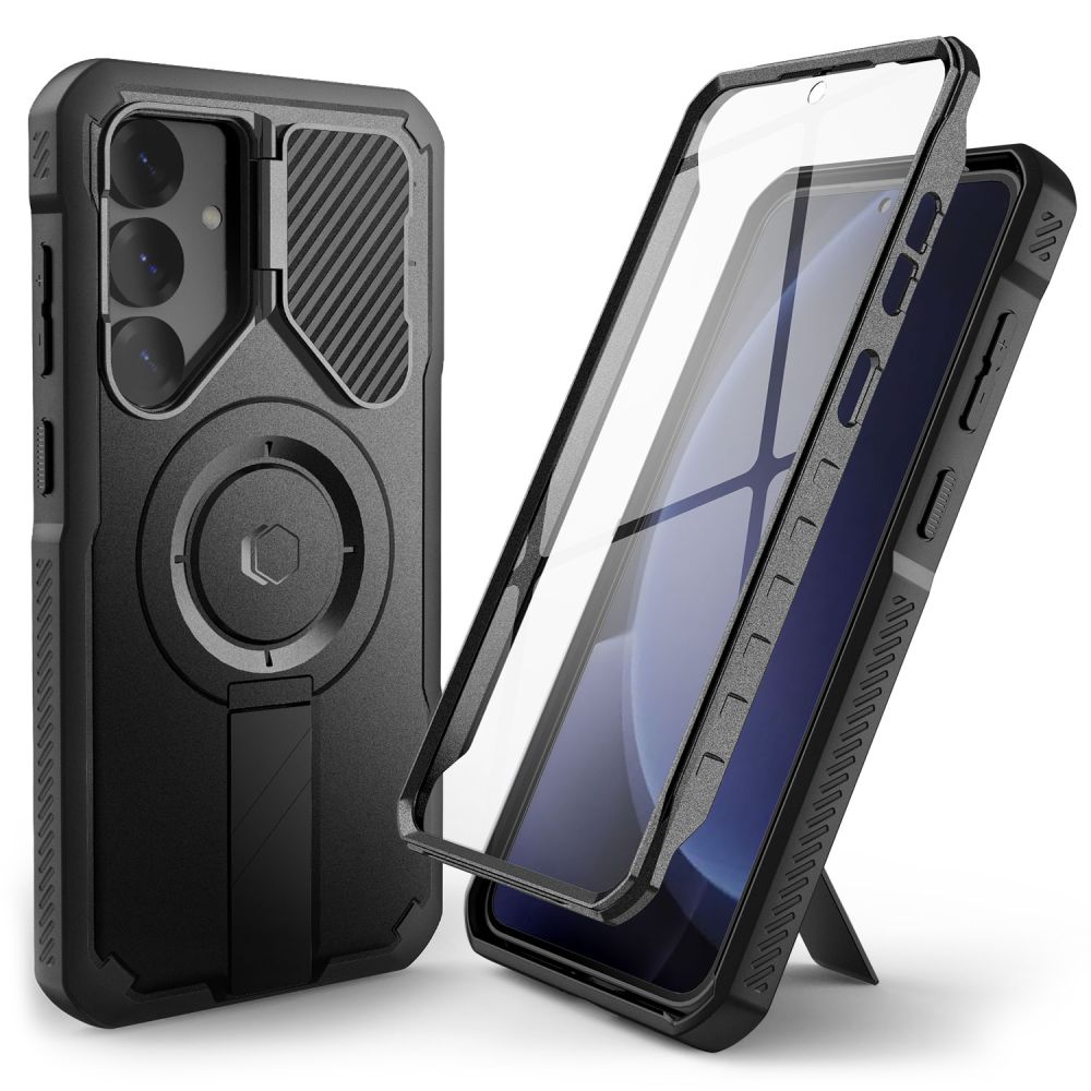 Tech-Protect Kevlar MagSafe+-etui til Samsung Galaxy S25 - Sort