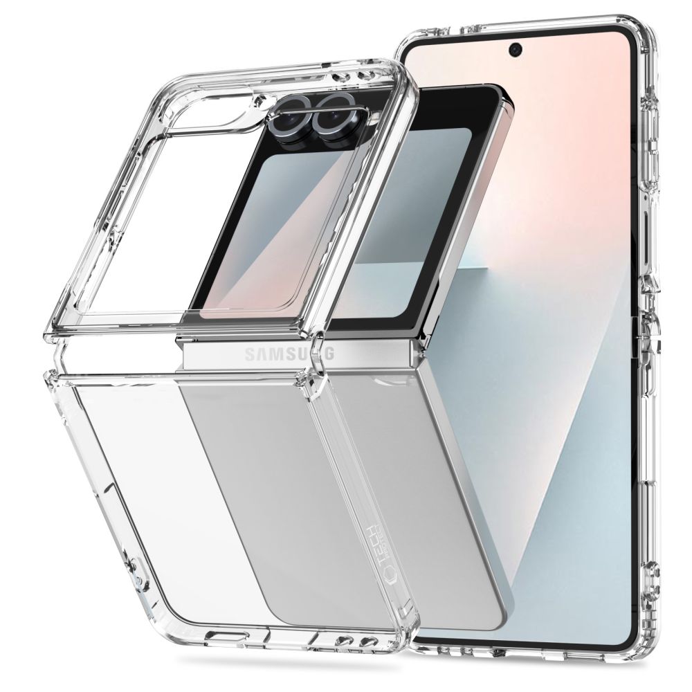 Tech-Protect FlexAir Hybrid-etui til Samsung Galaxy Z Flip 6 / 7 FE - Transparent