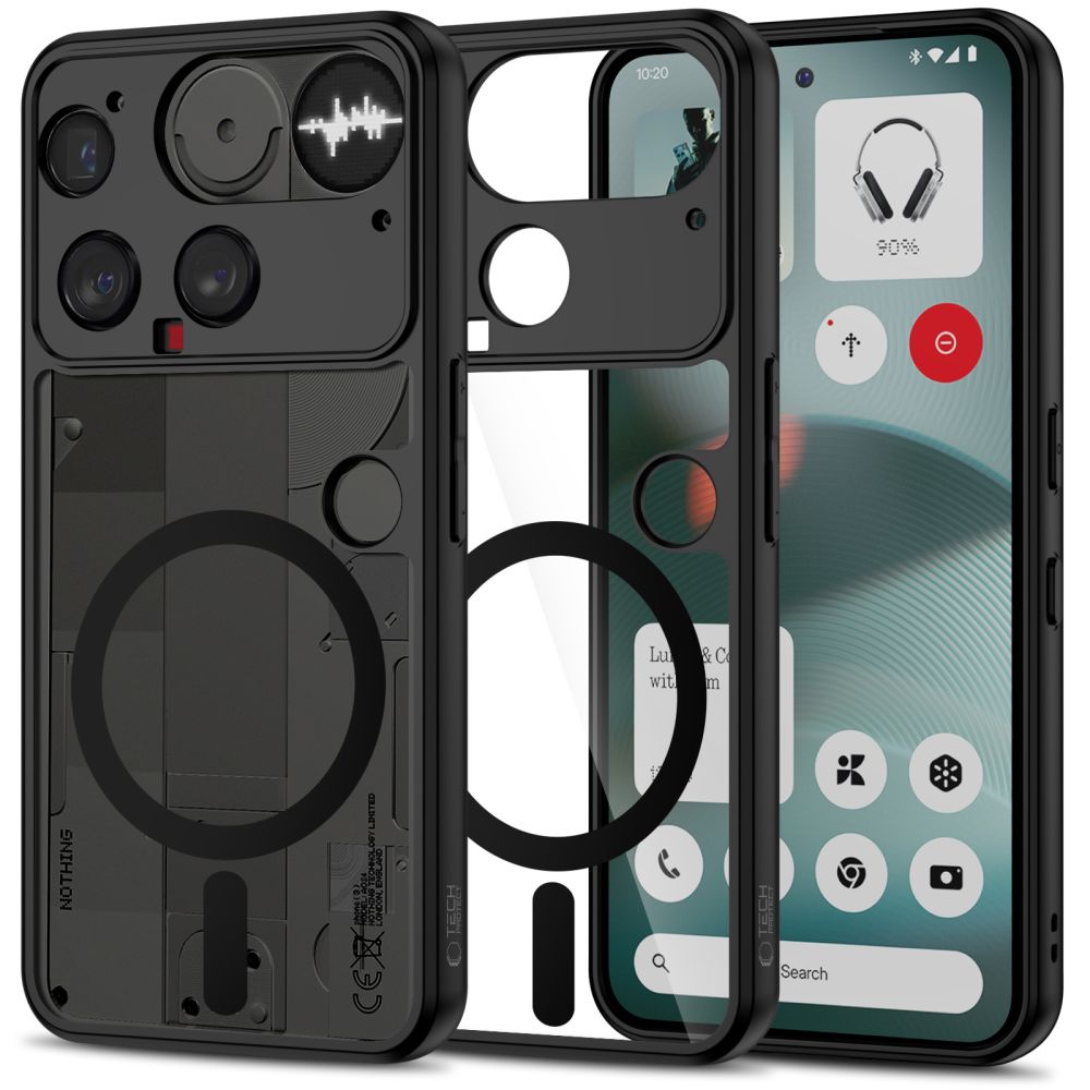 Tech-Protect MagMat MagSafe-etui til Nothing Phone 3 - sort og klar