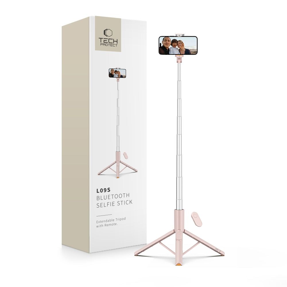 Selfie Stick Tech-Protect L09S med stativ - Pink