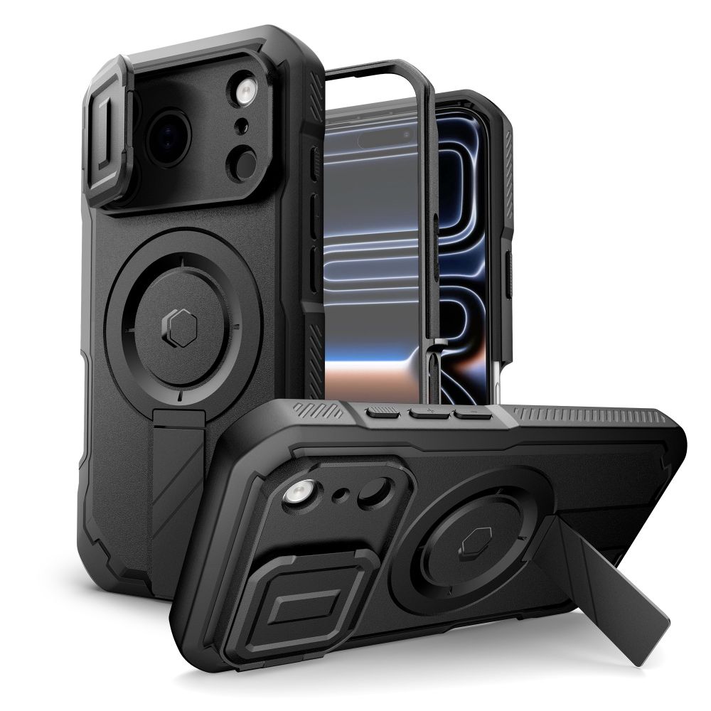 Tech-Protect Kevlar MagSafe-etui til iPhone 17 Pro - sort