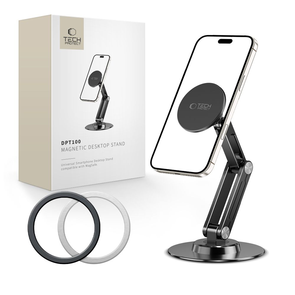 Tech-Protect DPT100 Magnetisk MagSafe bordtelefonholder - sort