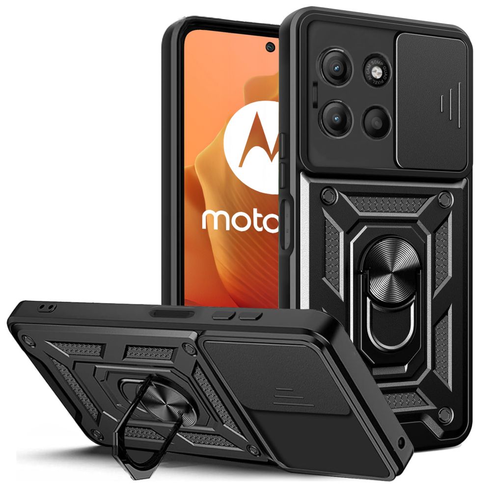 Tech-Protect CamShield Pro-etui til Motorola Moto G15 - Sort