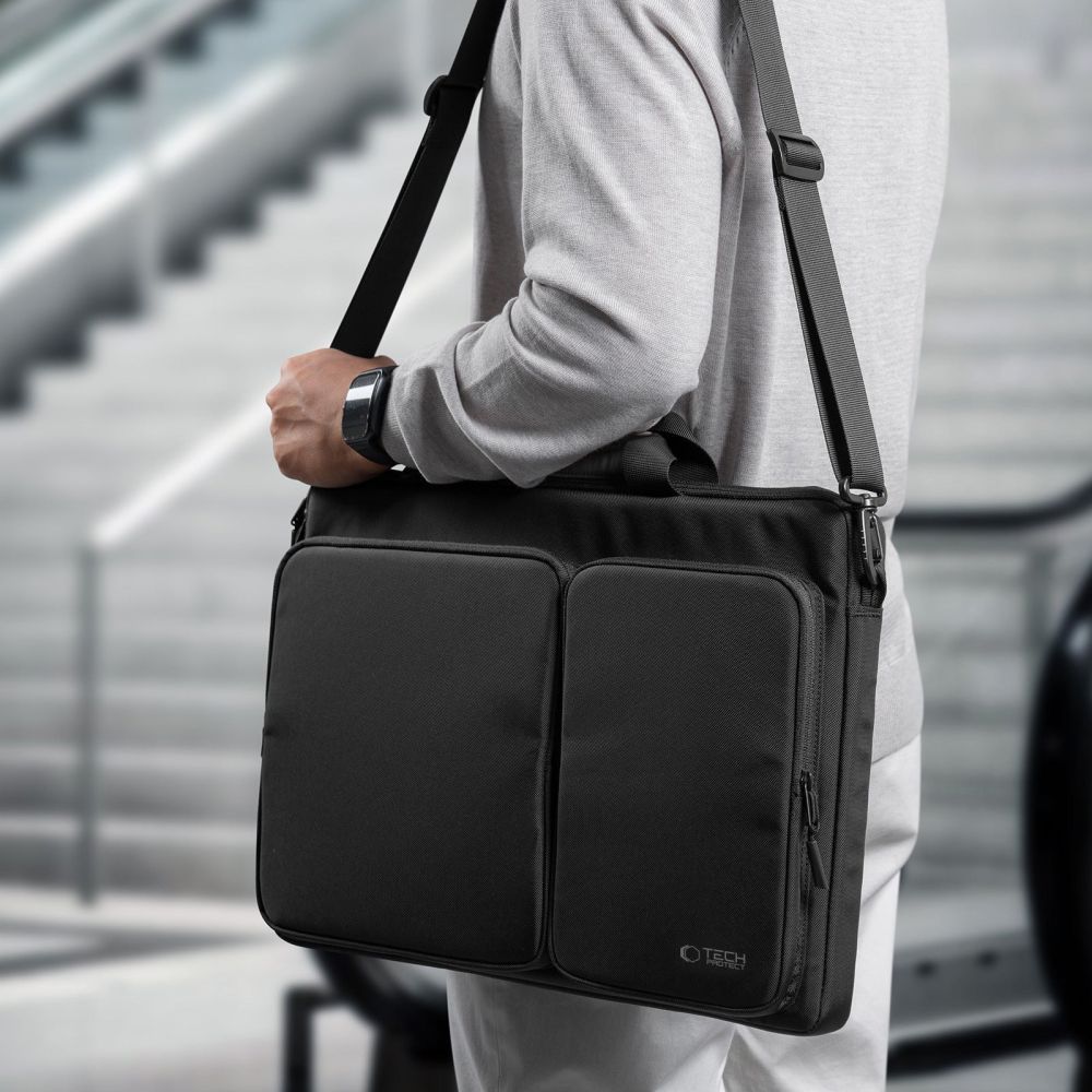 Tech-Protect Defender Taske til 17" bærbar computer - sort