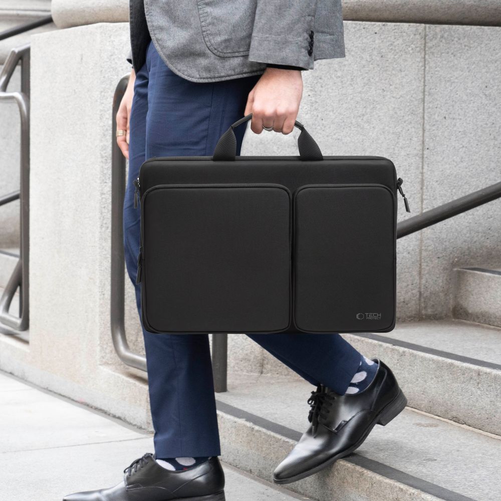 Tech-Protect Defender Taske til 17" bærbar computer - sort