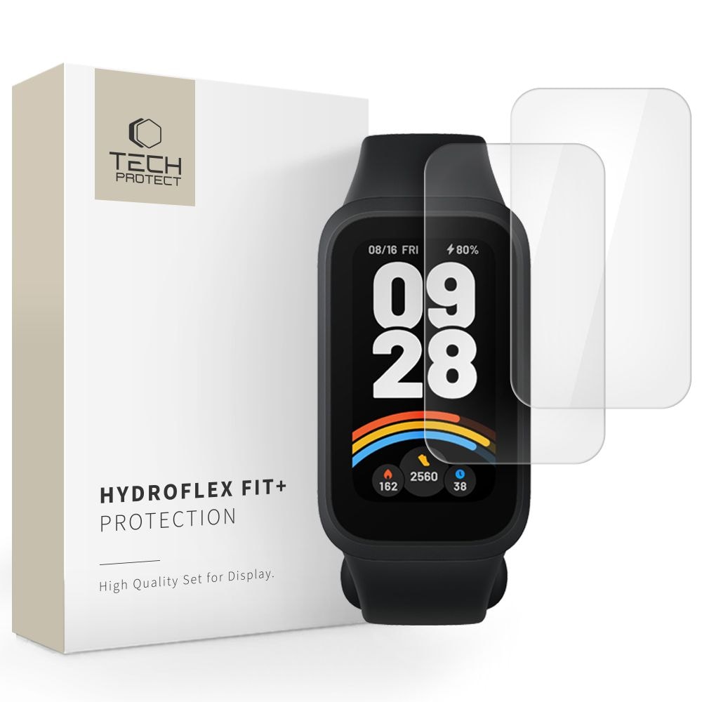 Tech-Protect Hydroflex Fit+ 2-Pack Hydrogel Film til Xiaomi Smart Band 9 Active - Transparent