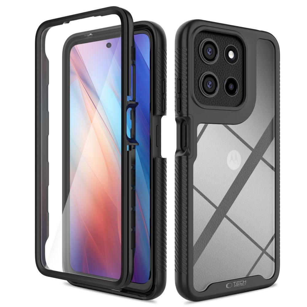 Tech-Protect Defense Case til Motorola Moto G15 / G15 Power / G05 / E15 - Sort