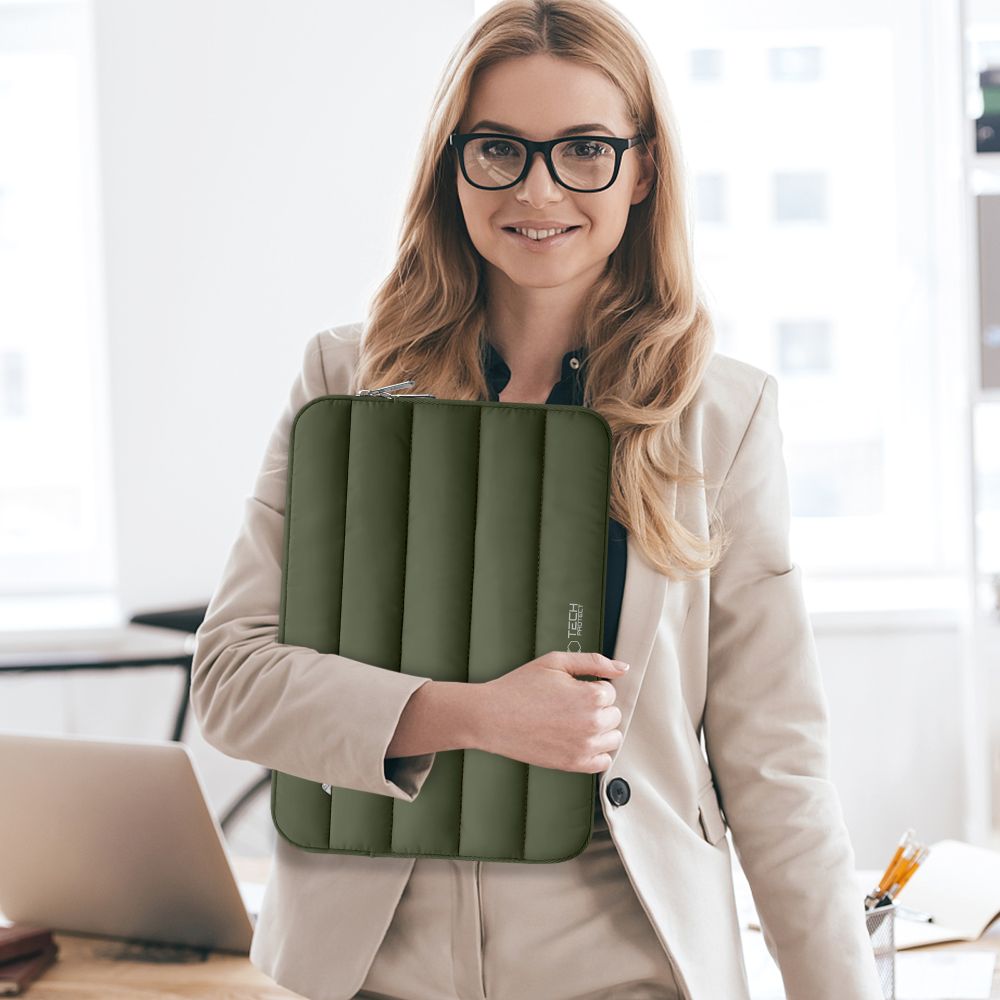 Tech-Protett Fluffy Laptop Bag 13-14 - Grøn