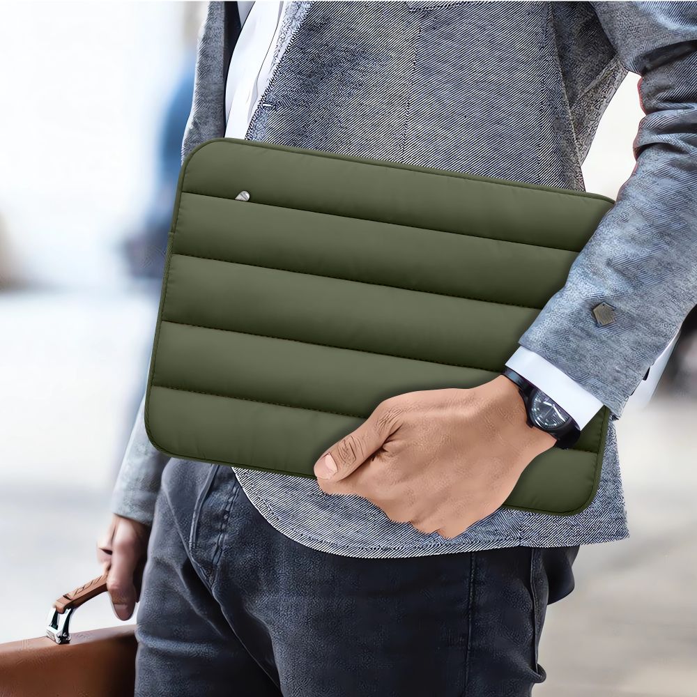Tech-Protett Fluffy Laptop Bag 13-14 - Grøn