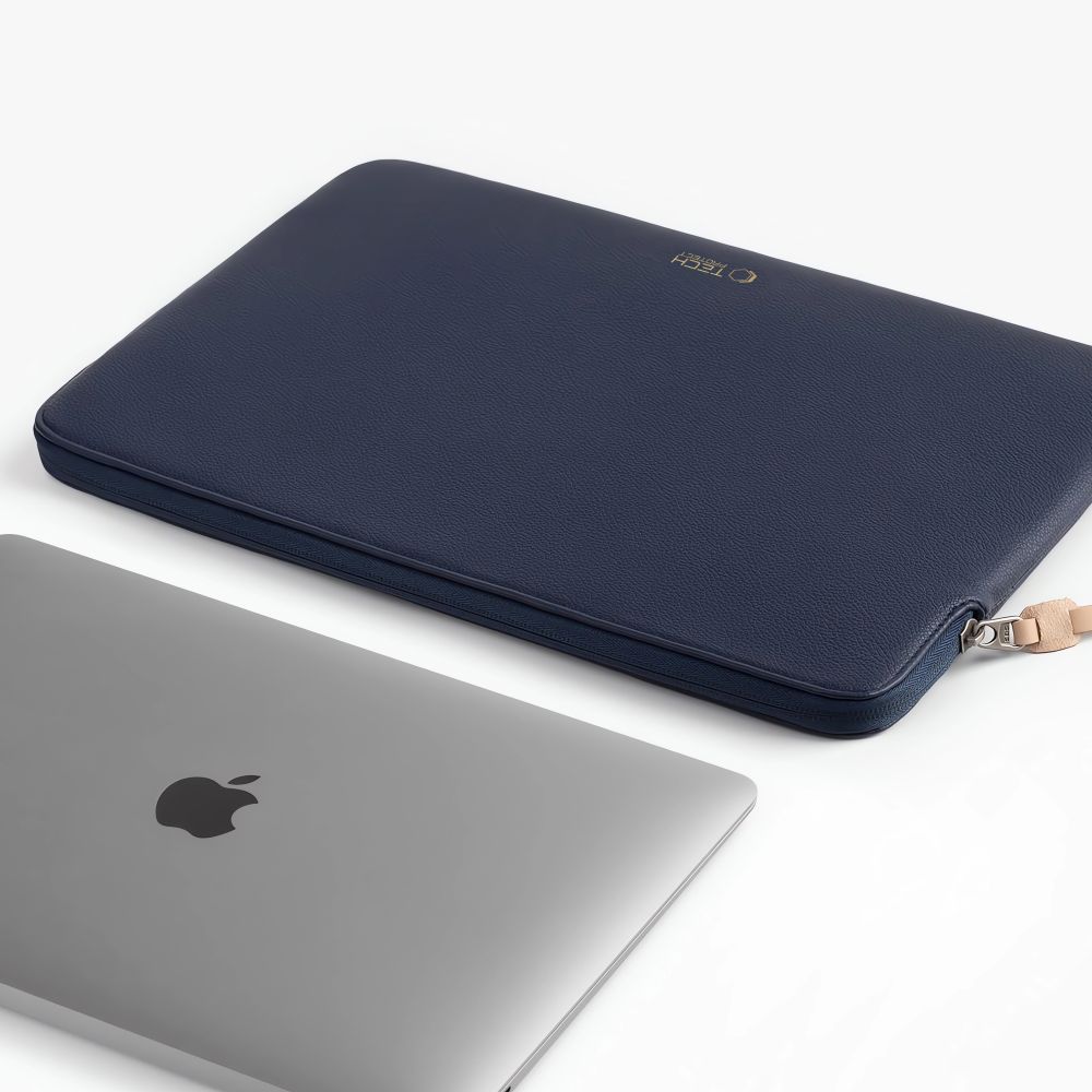 Tech-Protect Fleece Laptop-taske 15-16 - marineblå