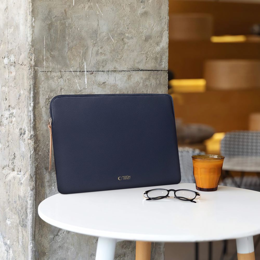 Tech-Protect Fleece Laptop-taske 15-16 - marineblå