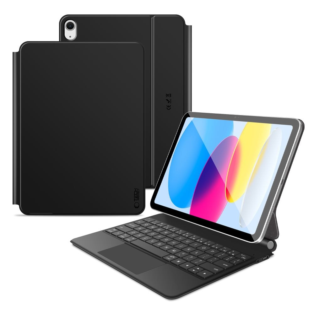 Tech-Protect Smartcase Magnetic med tastatur til iPad 10,9" 2022 / iPad 11" 2025 - Sort