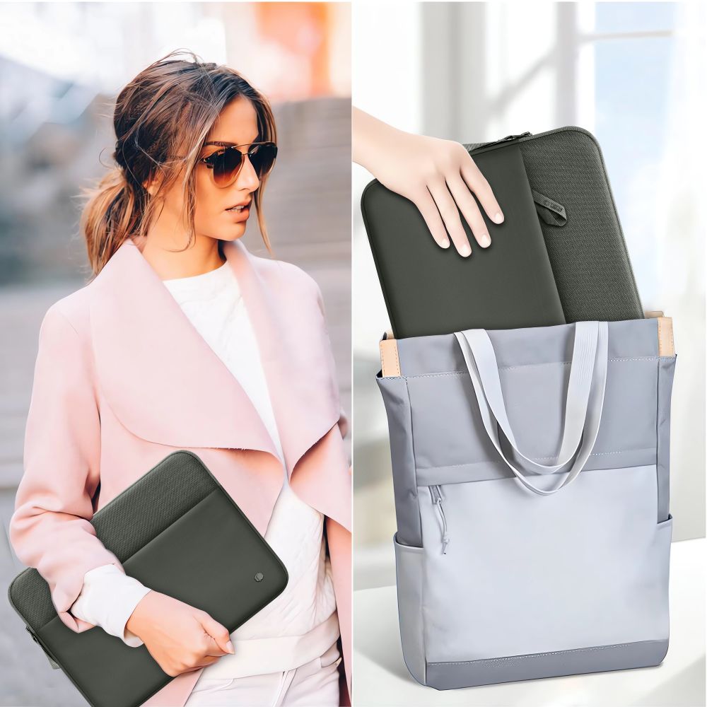Tech-Protect Sleeve Laptop-taske 15-16 - Grøn