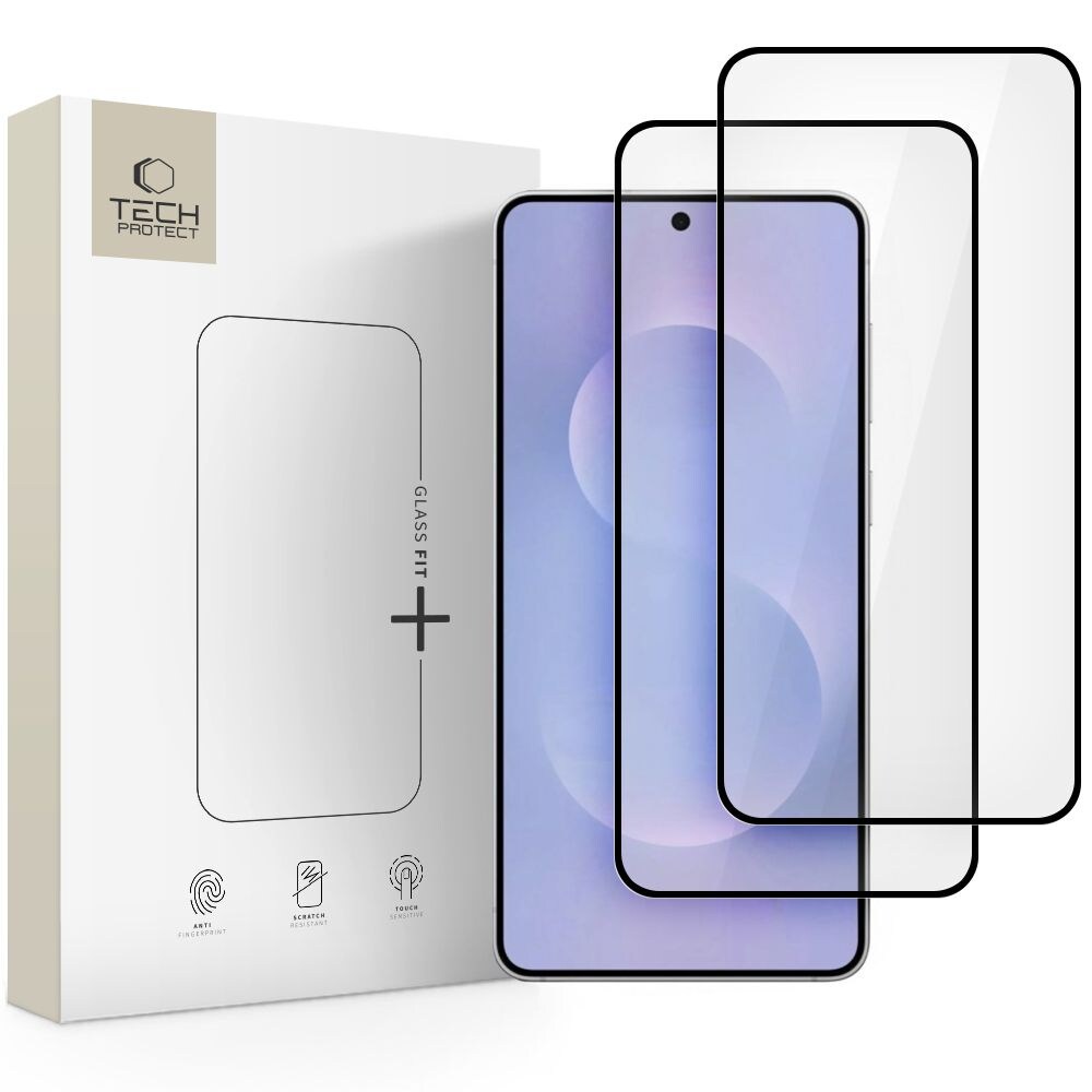 Tech-Protect Glass Fit+ 2-pak hærdet glas til Samsung Galaxy S25 Edge - transparent