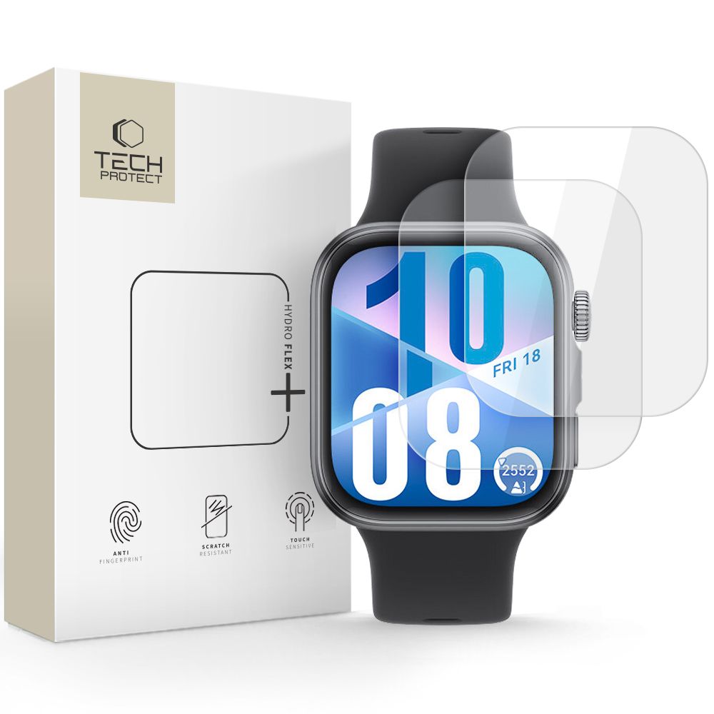 Tech-Protect Hofi Hydro Flex+ 2-pak hydrogelfilm til Huawei Watch Fit 3 / 4 - gennemsigtig